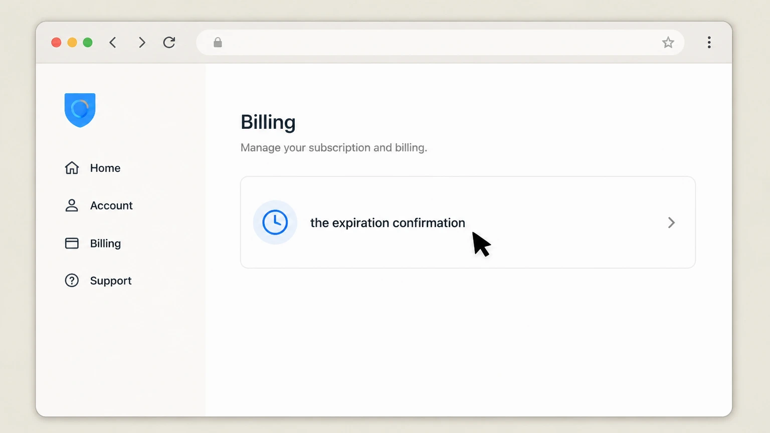 Hotspot Shield web cancellation: Keep the expiration confirmation