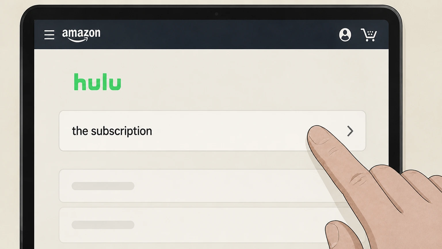 Hulu cancel an amazon-billed subscription: Find the subscription