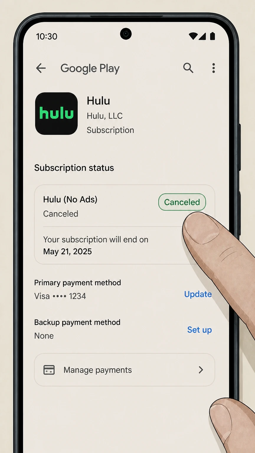 Hulu google-play cancellation: Save the expiration date