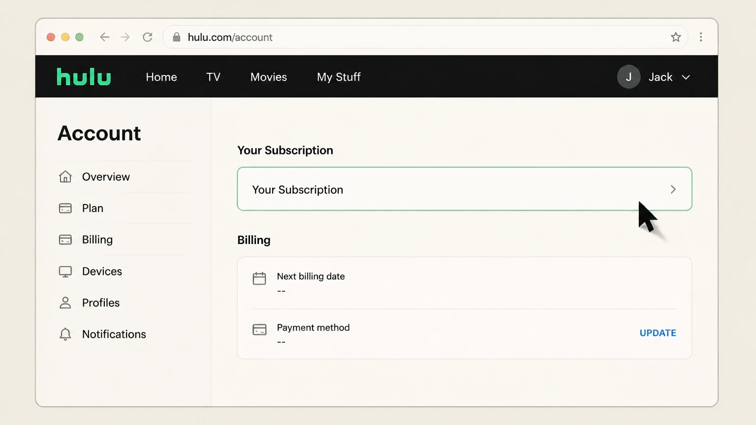 Hulu web cancellation: Find Your Subscription