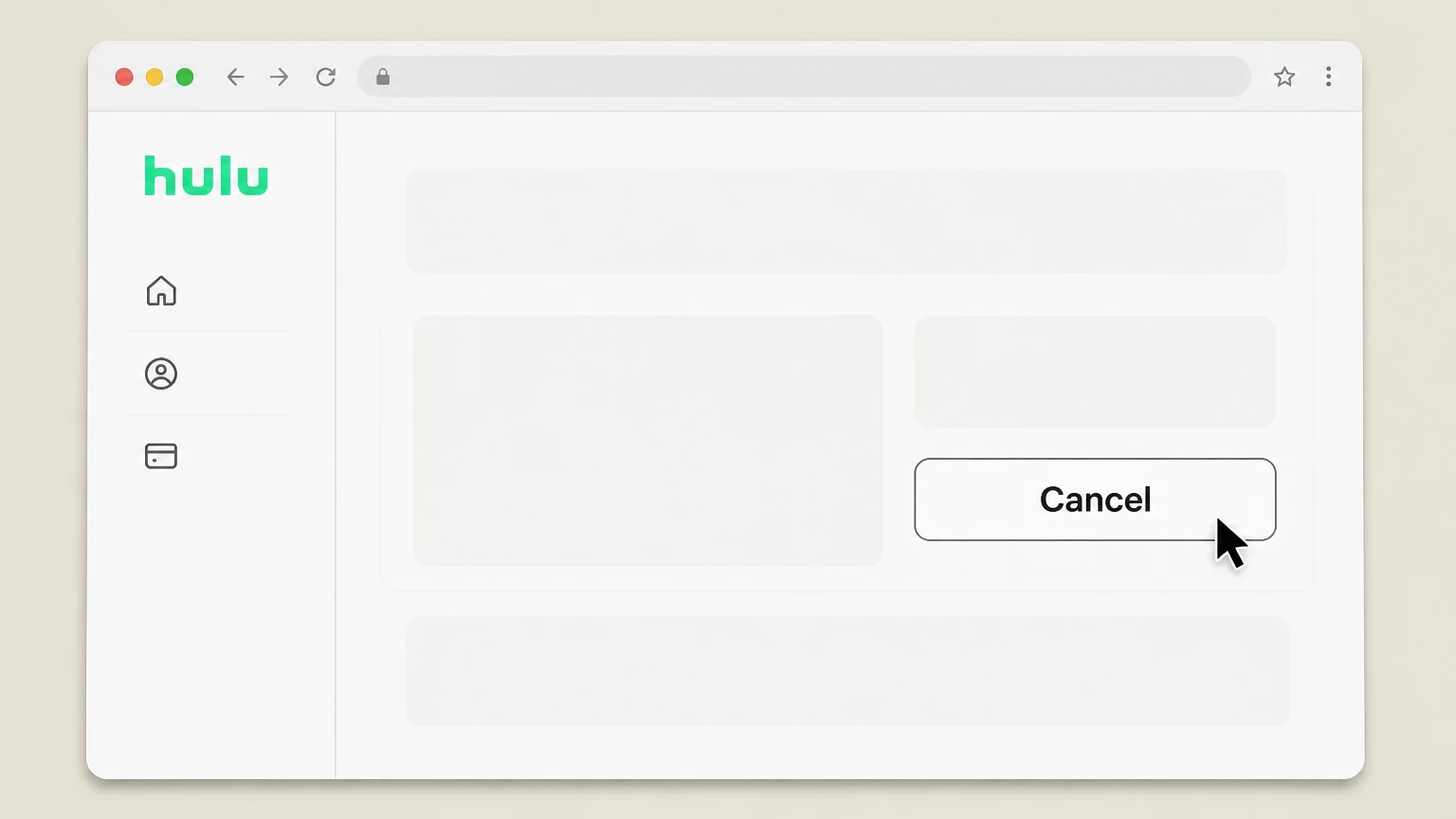 Hulu cancel on the provider website: Select Cancel