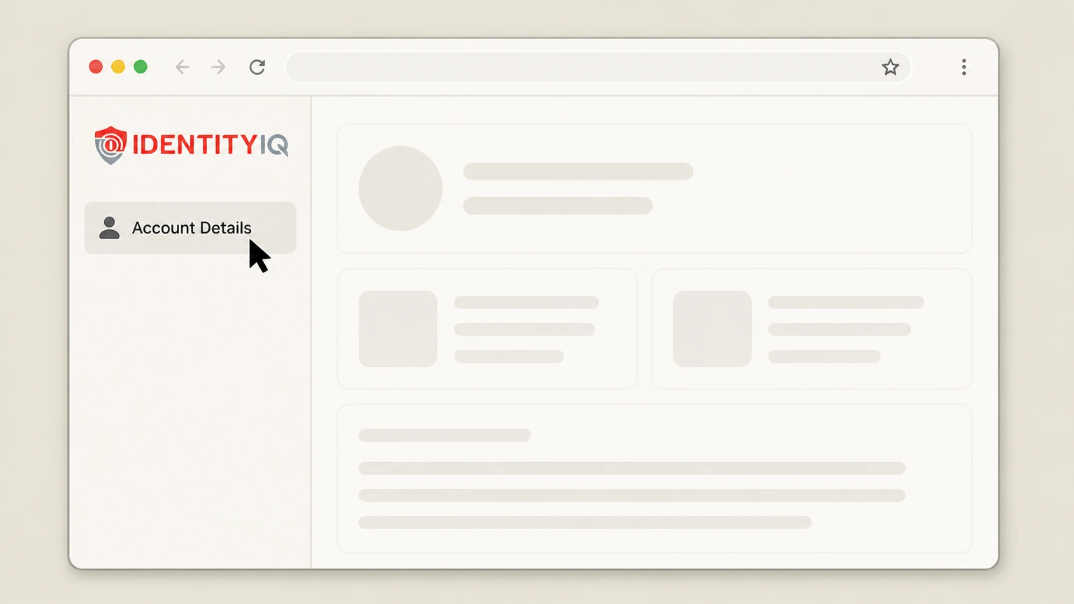 IdentityIQ IdentityIQ member dashboard: Open Account Details