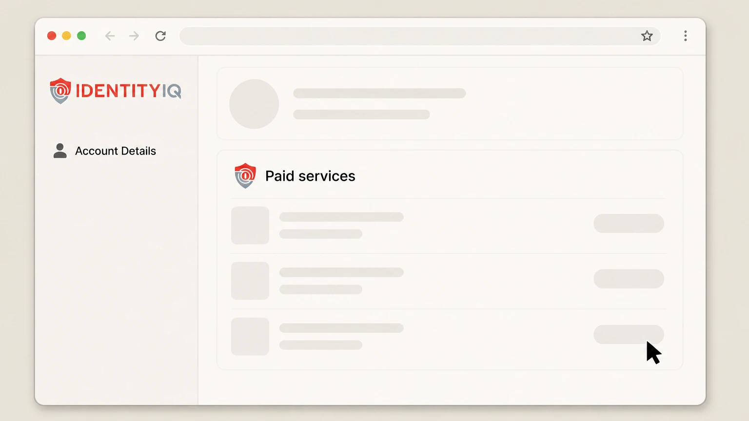 IdentityIQ IdentityIQ member dashboard: Repeat for other paid services