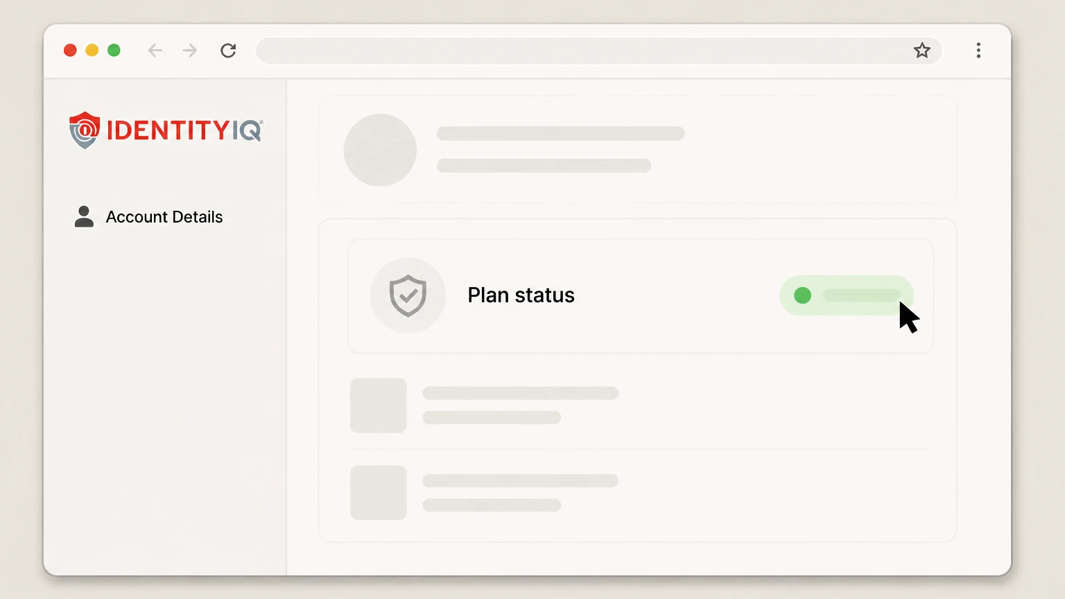 IdentityIQ IdentityIQ member dashboard: Verify the plan status