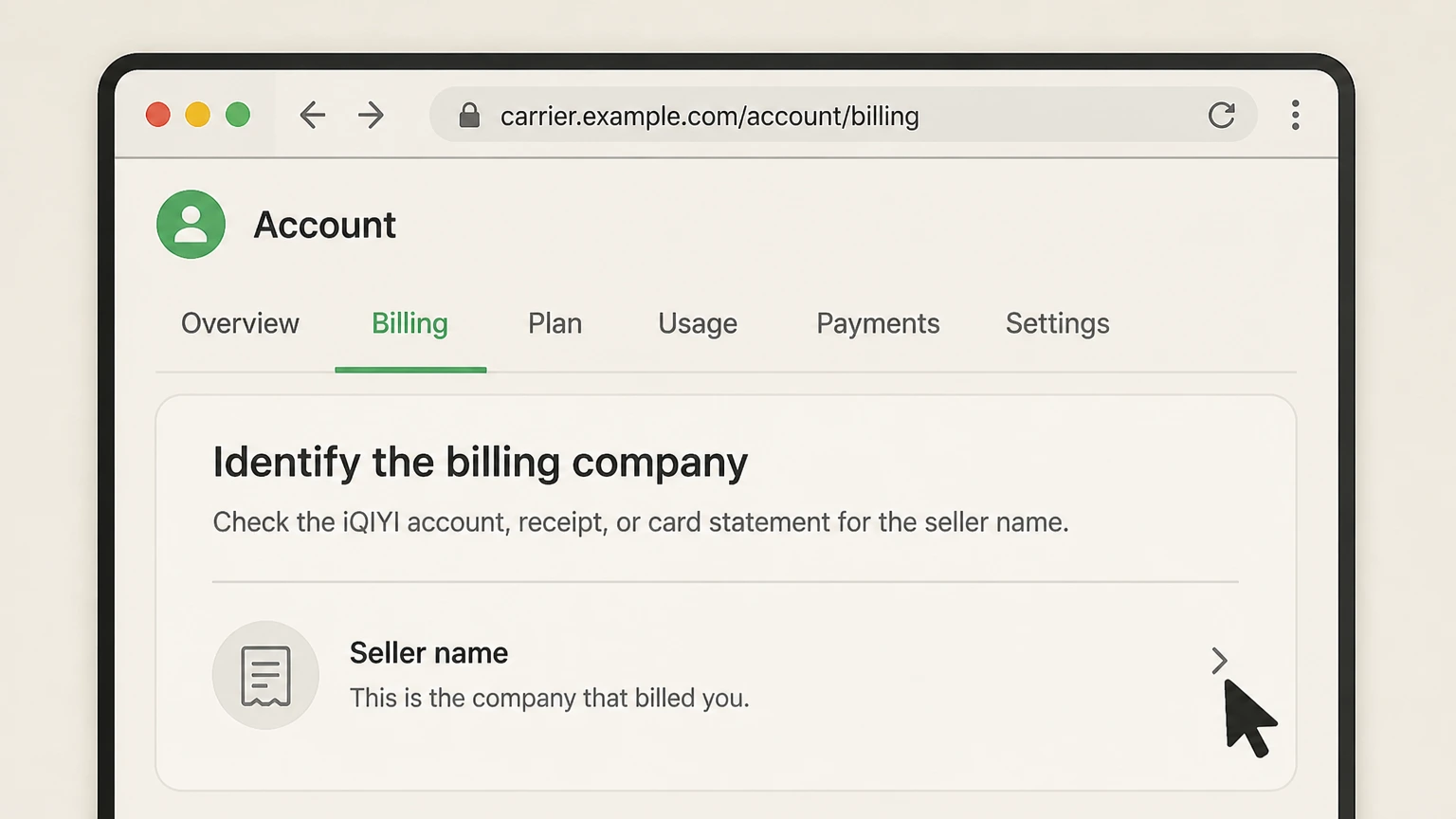iQIYI mobile-carrier cancellation: Identify the billing company