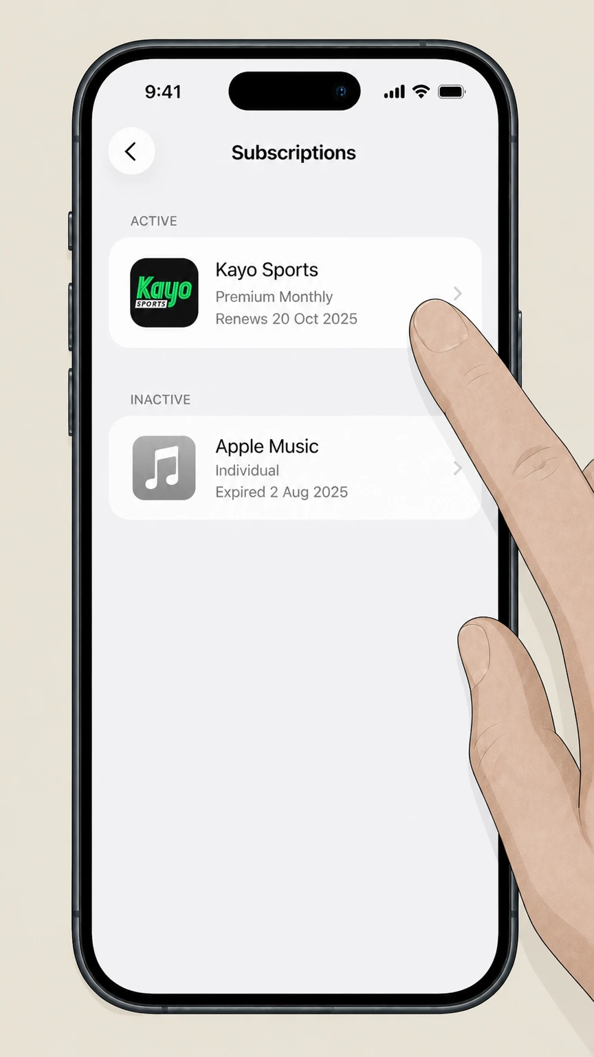 Kayo Sports ios cancellation: Choose Kayo Sports