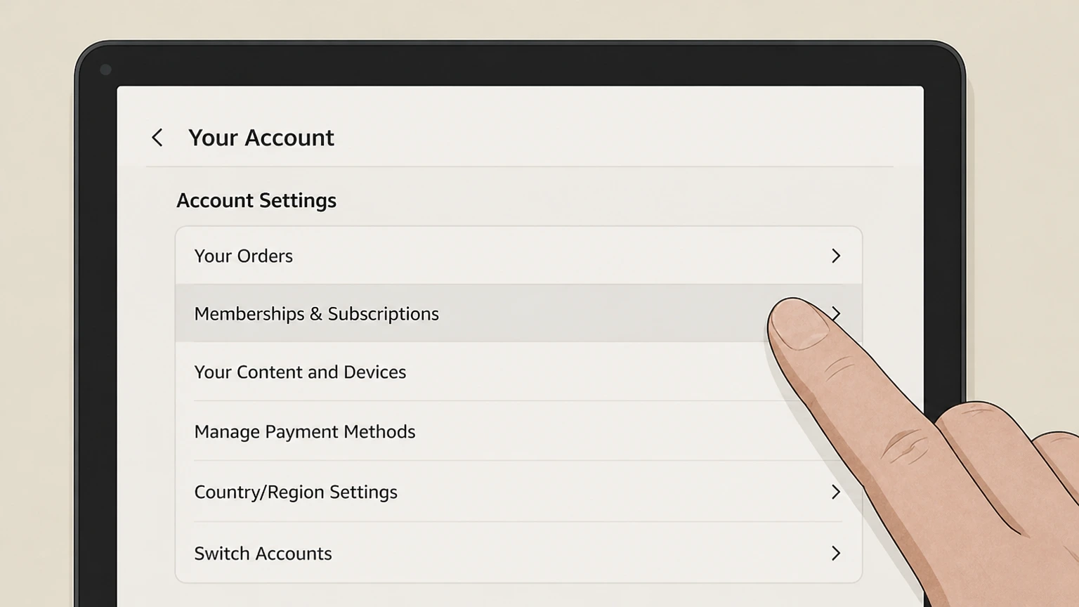 Kindle Unlimited amazon cancellation: Open Memberships & Subscriptions