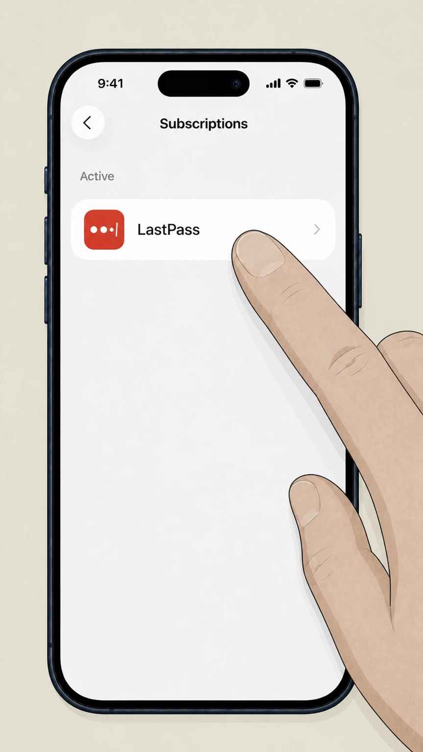 LastPass ios cancellation: Choose LastPass