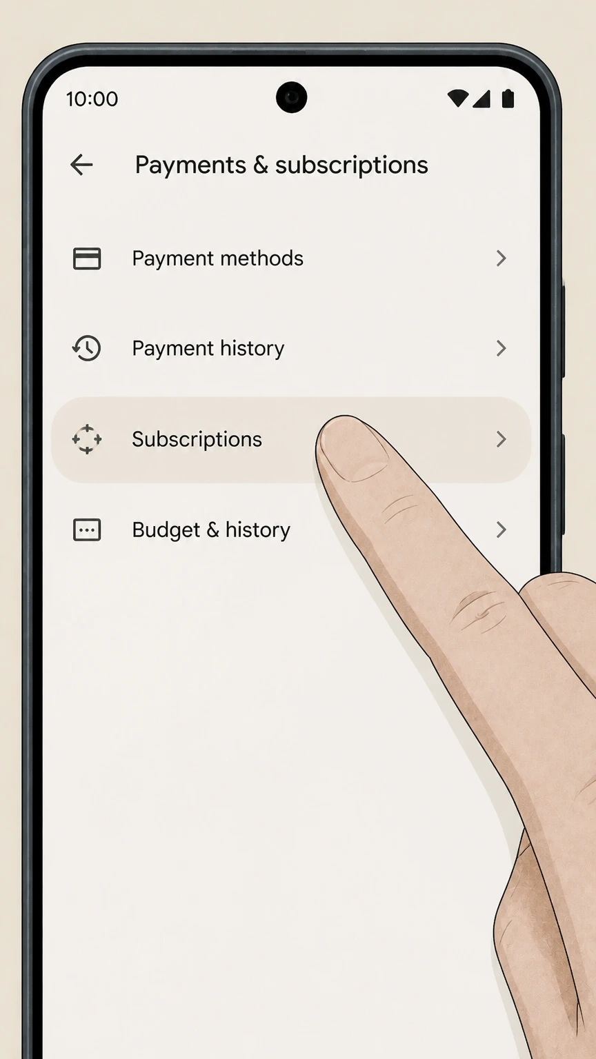 Malwarebytes google-play cancellation: Open Subscriptions