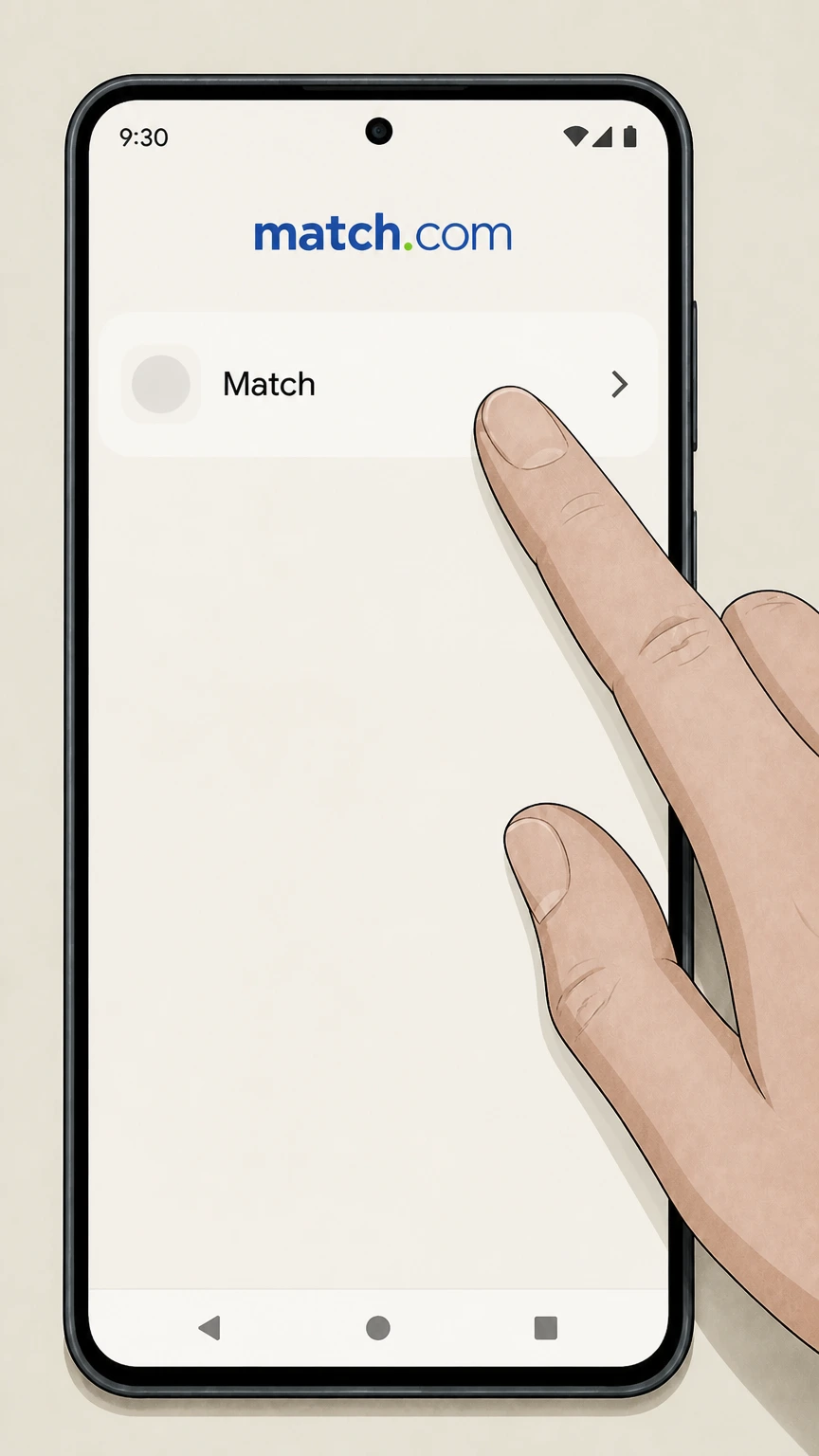 Match Google Play (Android, Google Play–billed) cancellation: Select Match