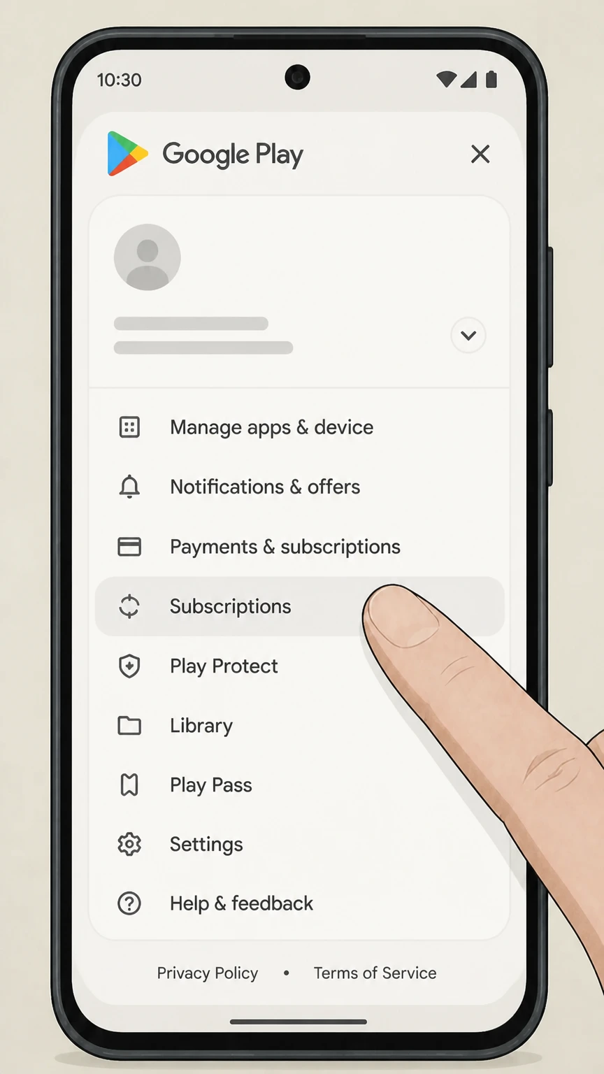 Medium google-play cancellation: Open Subscriptions