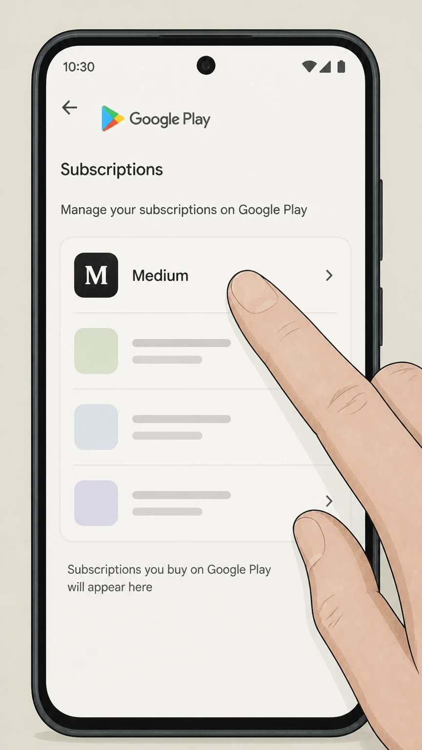 Medium google-play cancellation: Choose Medium