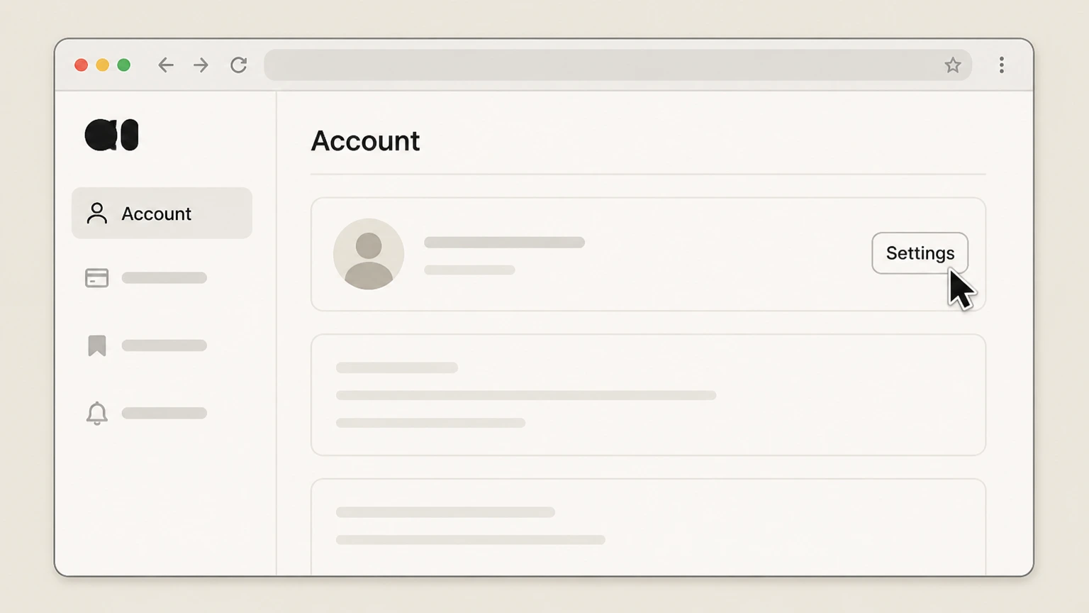 Medium web cancellation: Open Settings