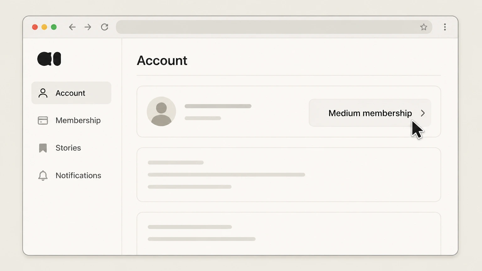 Medium web cancellation: Open Medium membership