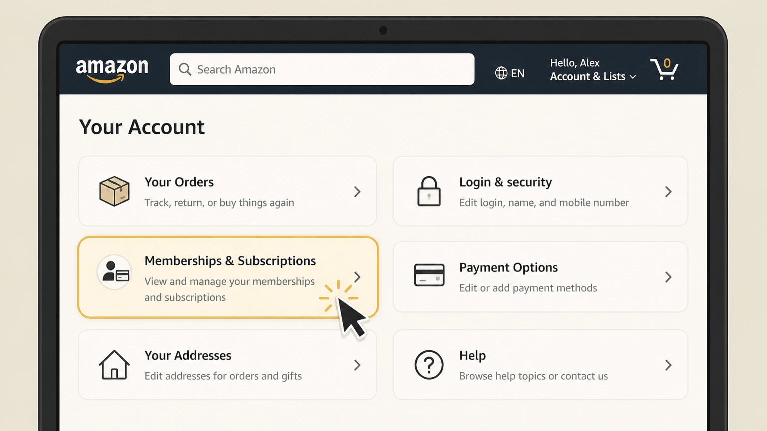 MGM+ amazon cancellation: Open Memberships & Subscriptions