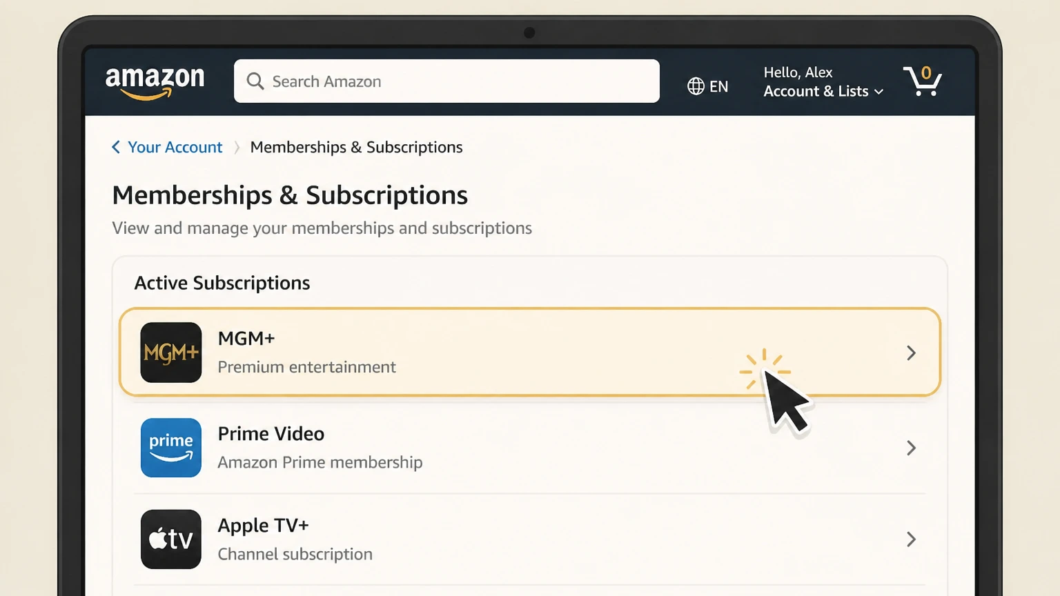 MGM+ amazon cancellation: Find MGM+