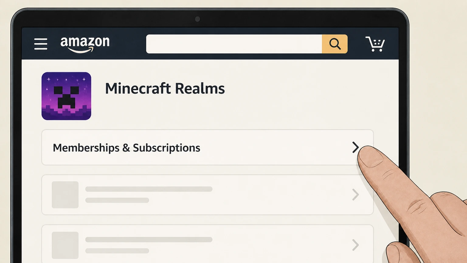 Minecraft Realms cancel minecraft realms through amazon: Open Memberships & Subscriptions