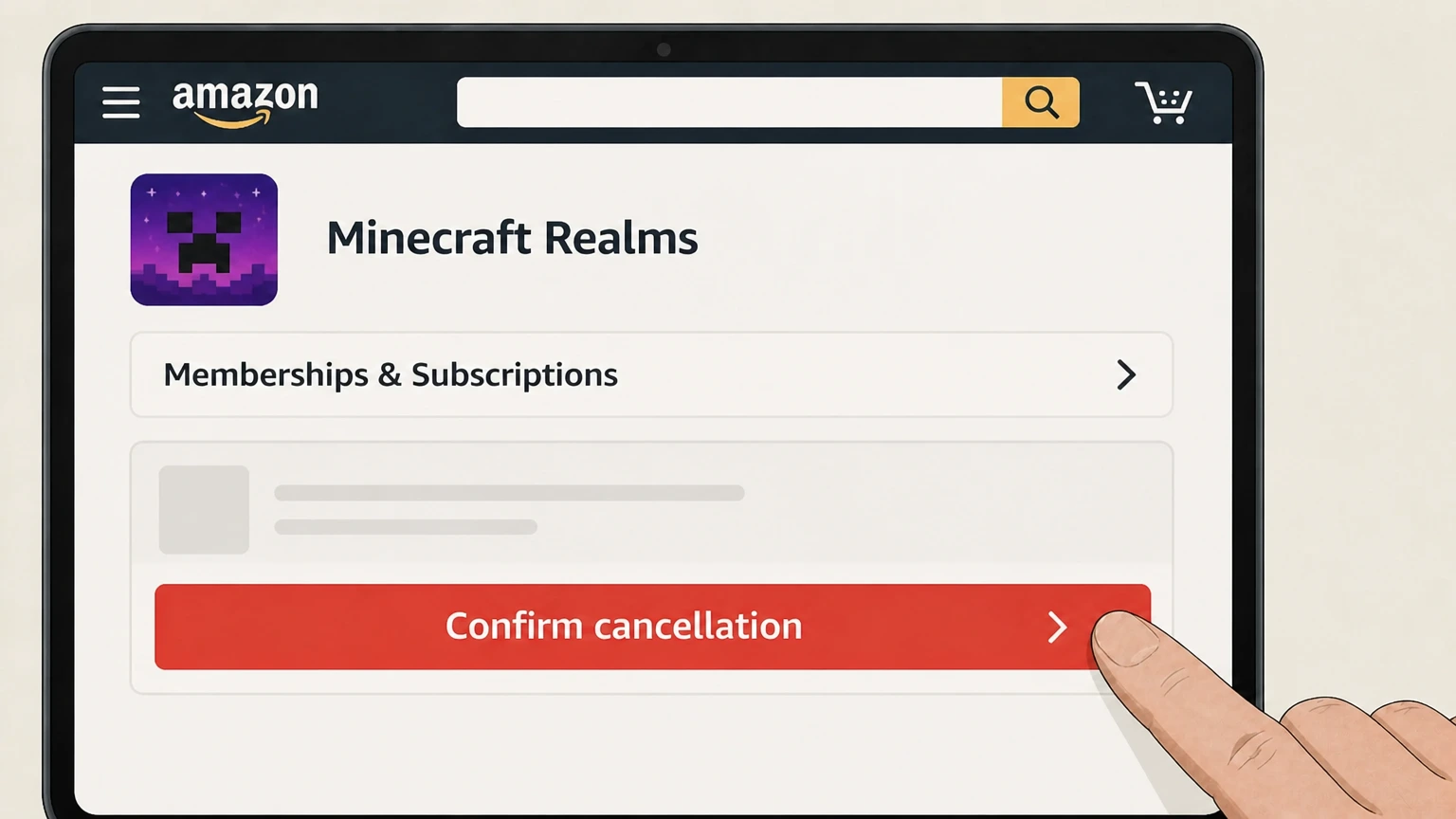 Minecraft Realms cancel minecraft realms through amazon: Review and confirm the end date