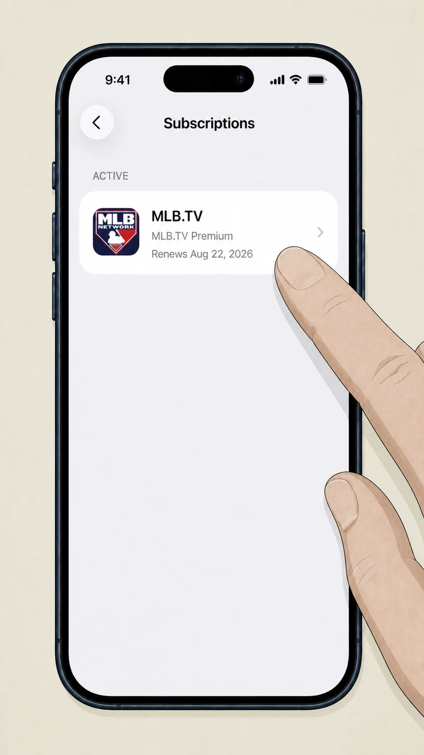 MLB.TV ios cancellation: Choose MLB.TV
