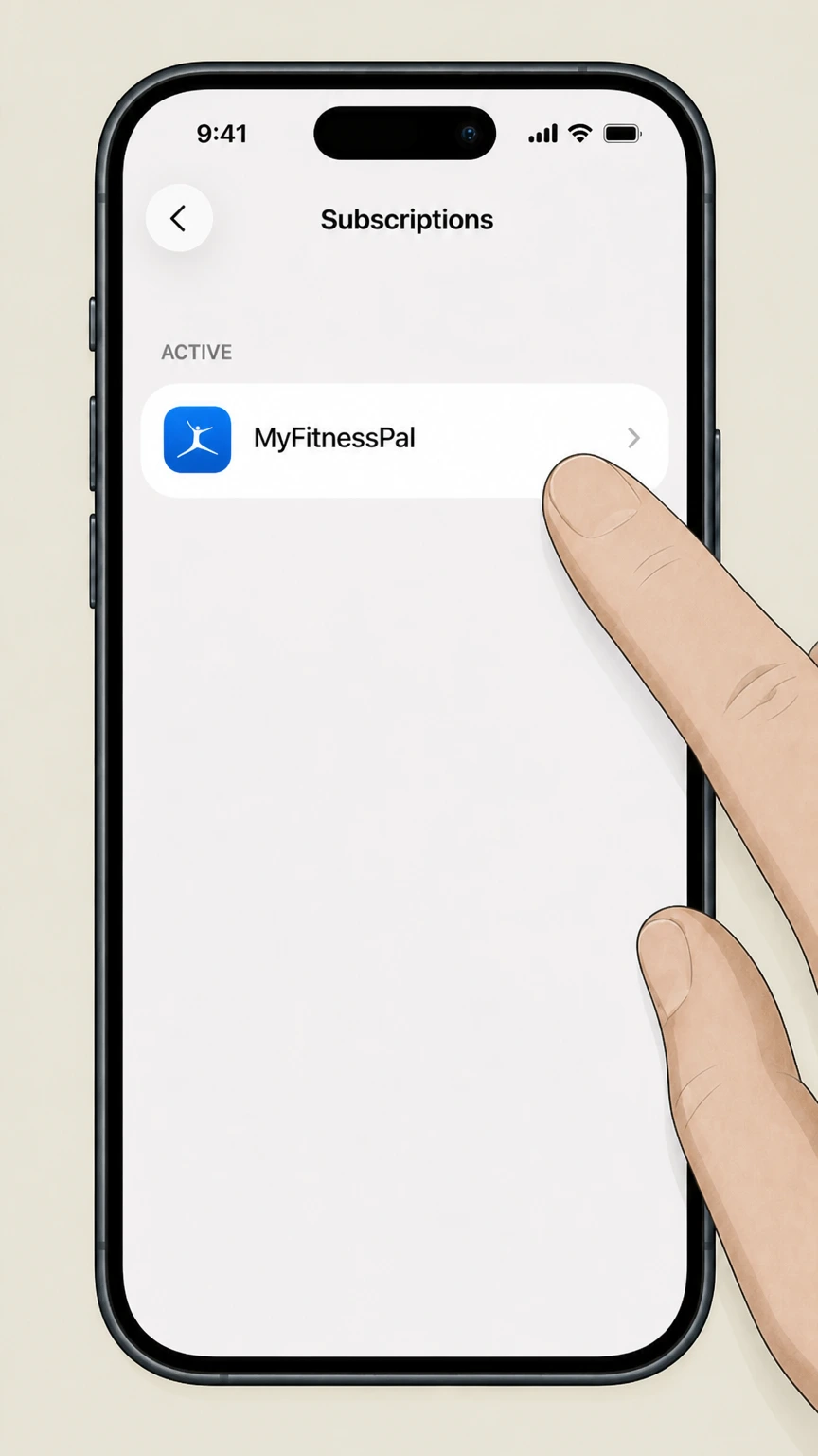 MyFitnessPal ios cancellation: Choose MyFitnessPal