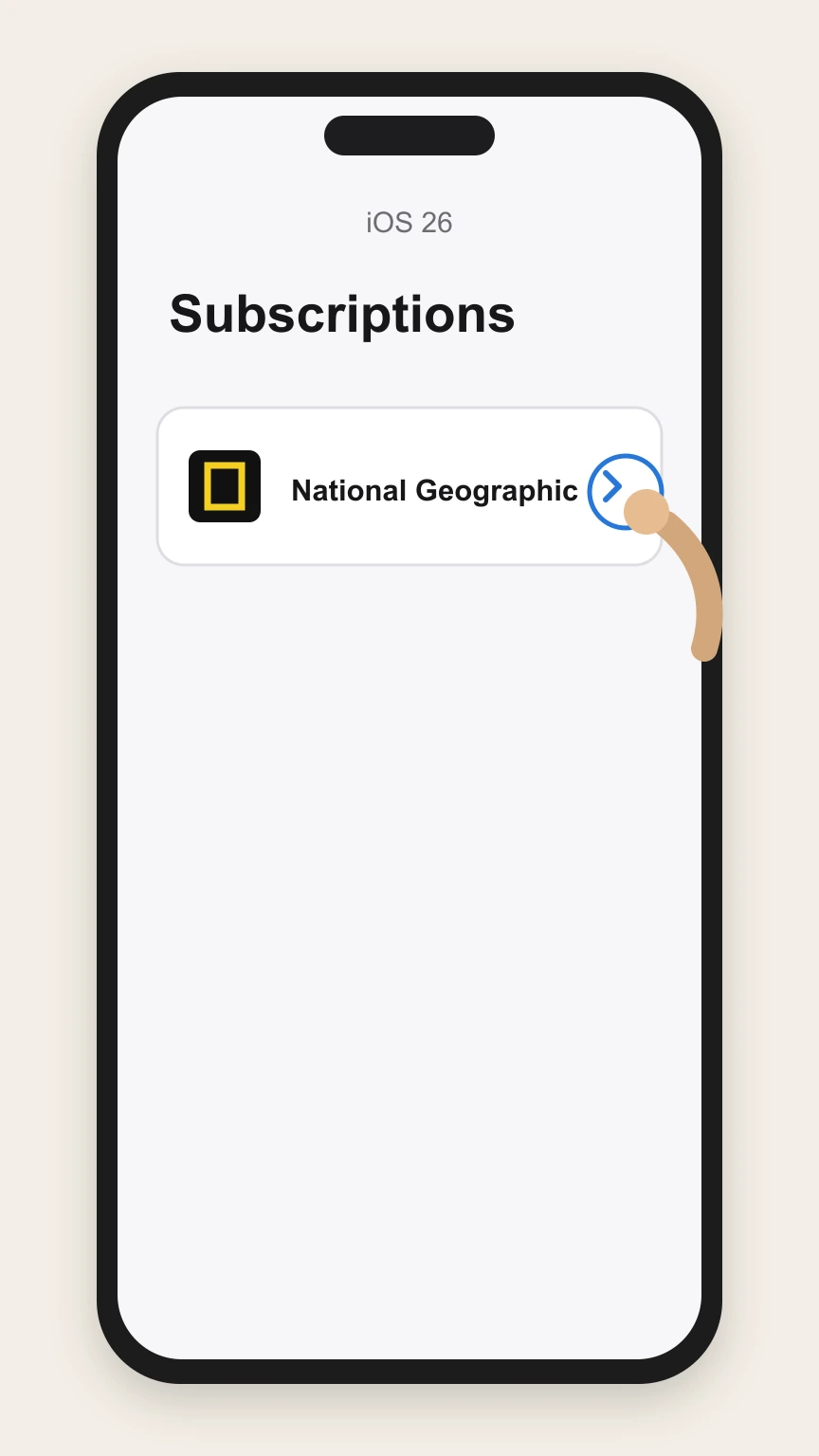 National Geographic iOS (Apple App Store) cancellation: Select National Geographic
