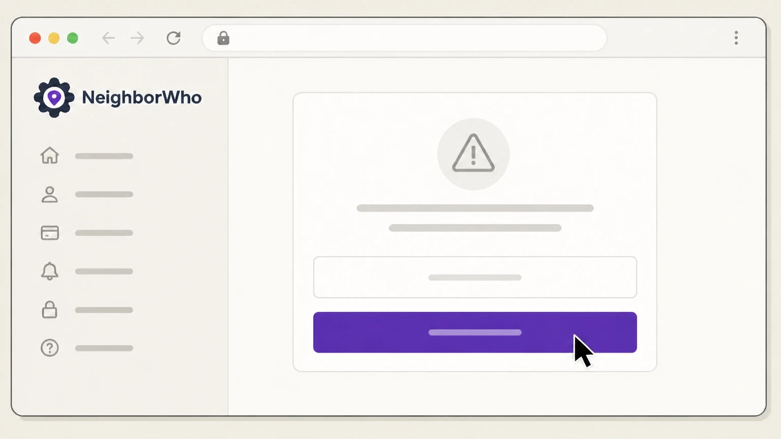 NeighborWho NeighborWho website account: Confirm your cancellation request