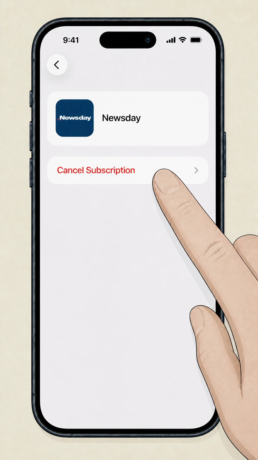 Newsday Newsday in Apple Subscriptions cancellation: Cancel the subscription