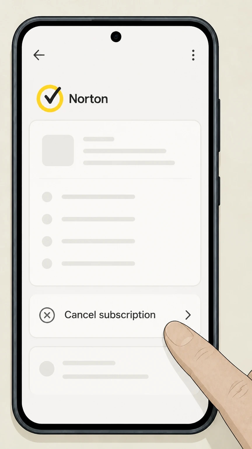 Norton cancel a google play subscription: Choose Cancel subscription