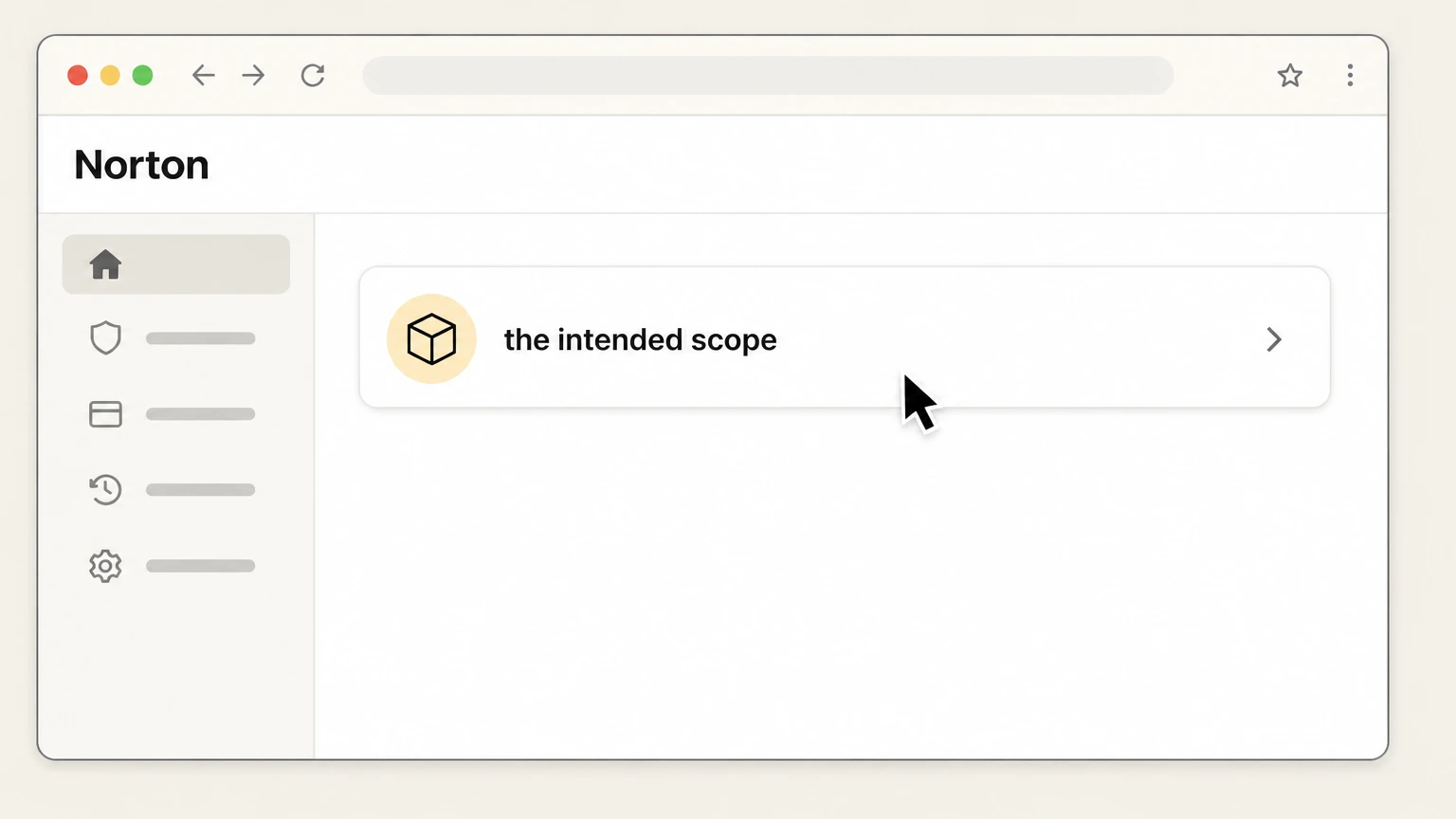 Norton cancel on the provider website: Choose the intended scope