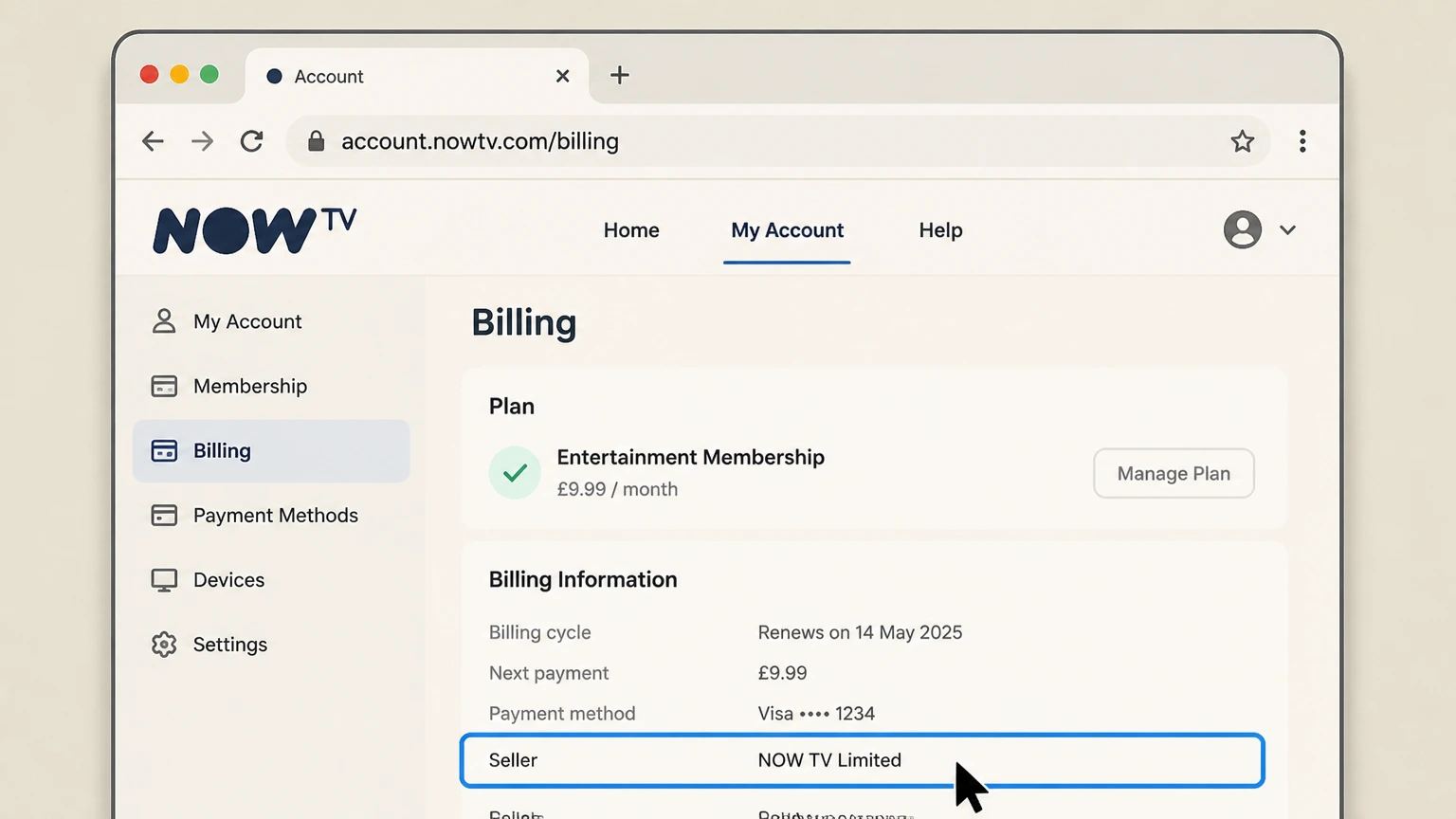 NOW billing-partner cancellation: Identify the billing company
