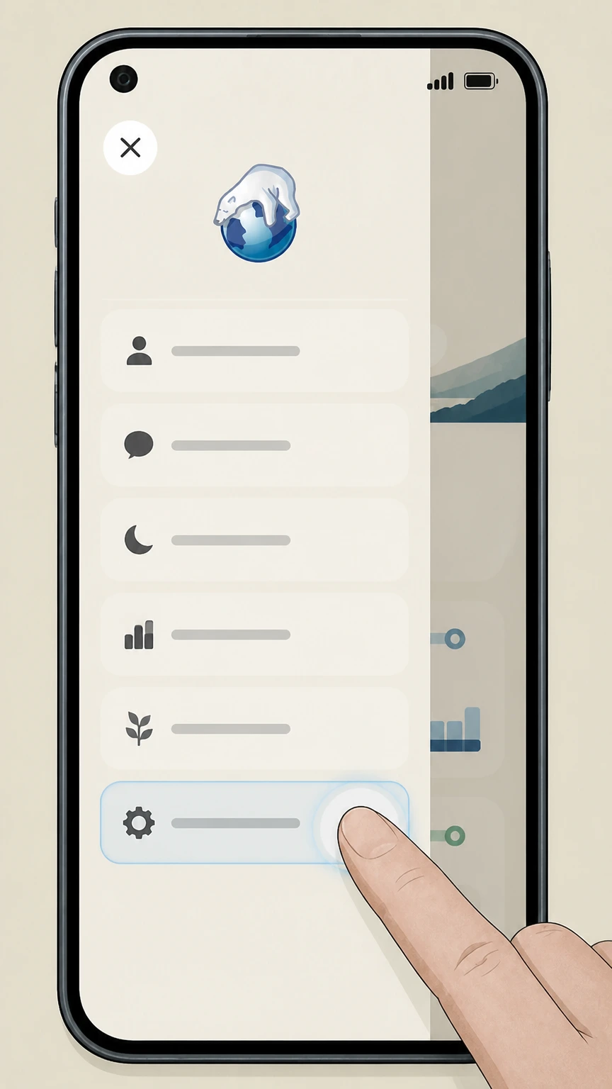Oura Oura App and Membership Hub cancellation: Open Settings
