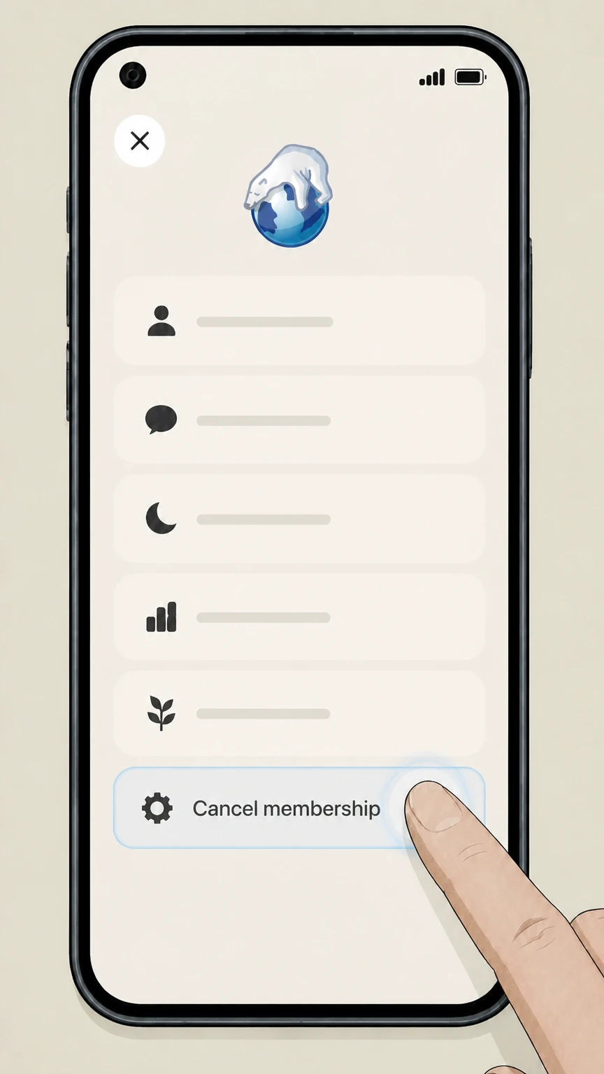 Oura Oura App and Membership Hub cancellation: Cancel membership
