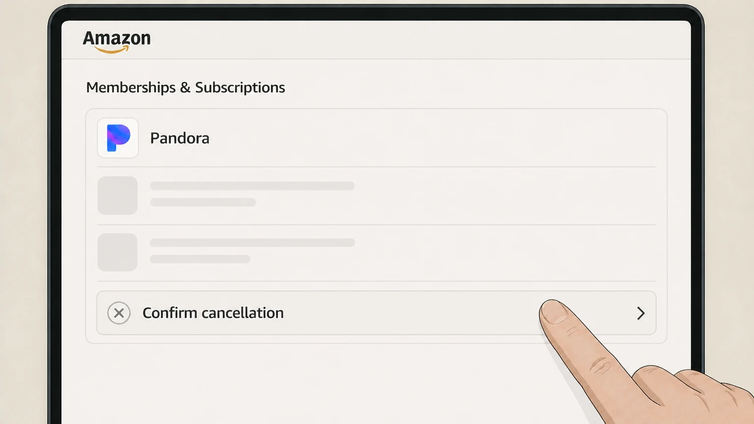 Pandora cancel pandora through amazon: Review and confirm the end date