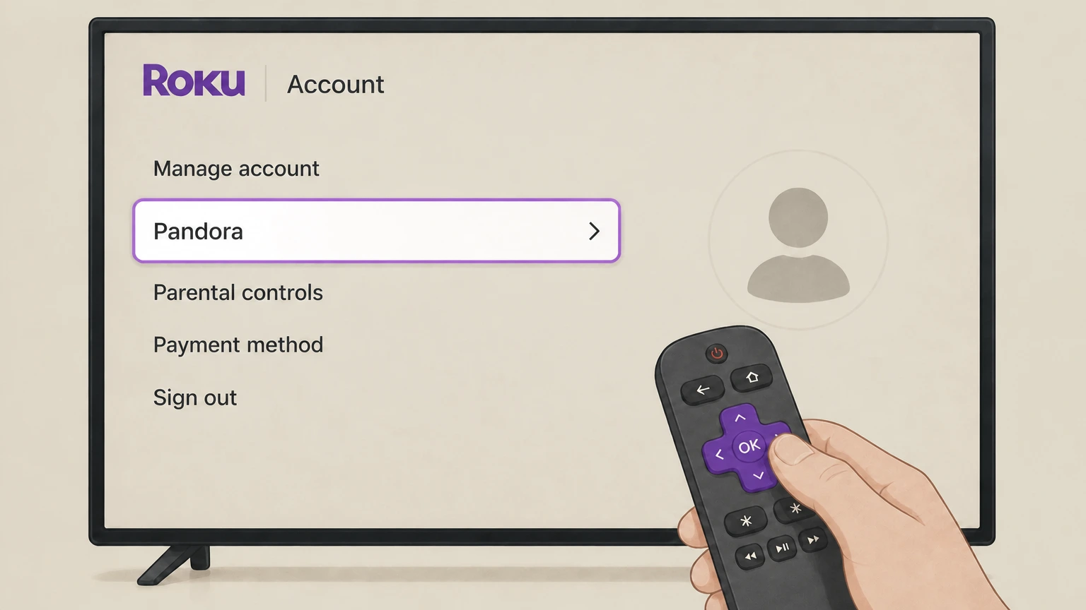 Pandora roku cancellation: Choose Pandora