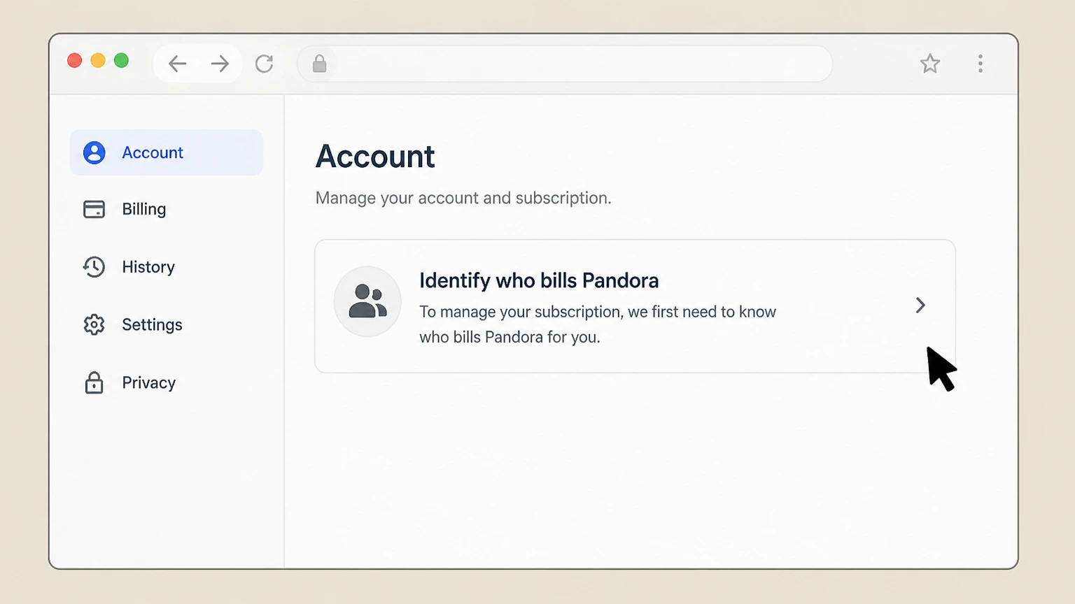 Pandora web cancellation: Identify who bills Pandora
