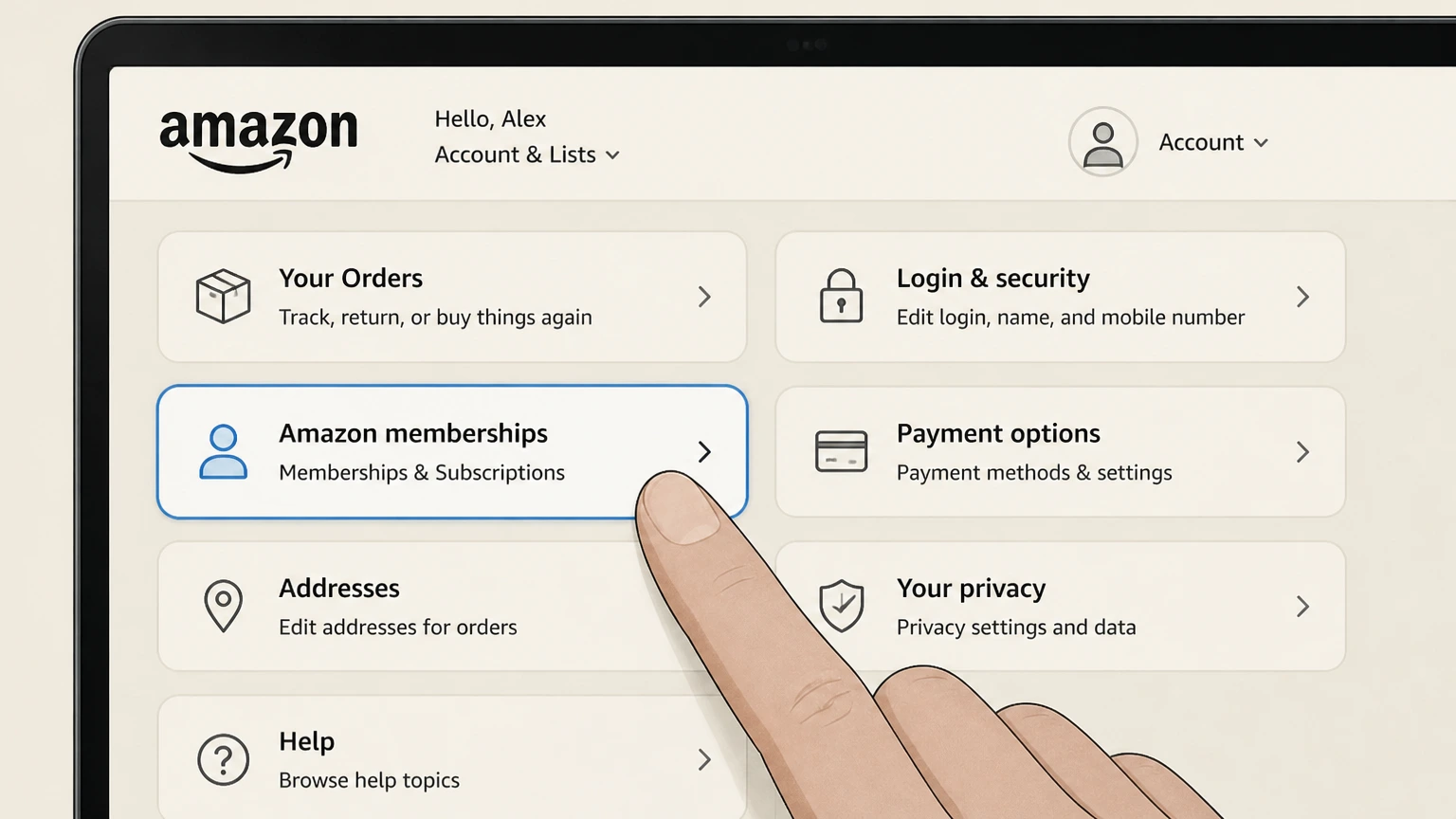 Paramount+ amazon cancellation: Open Amazon memberships