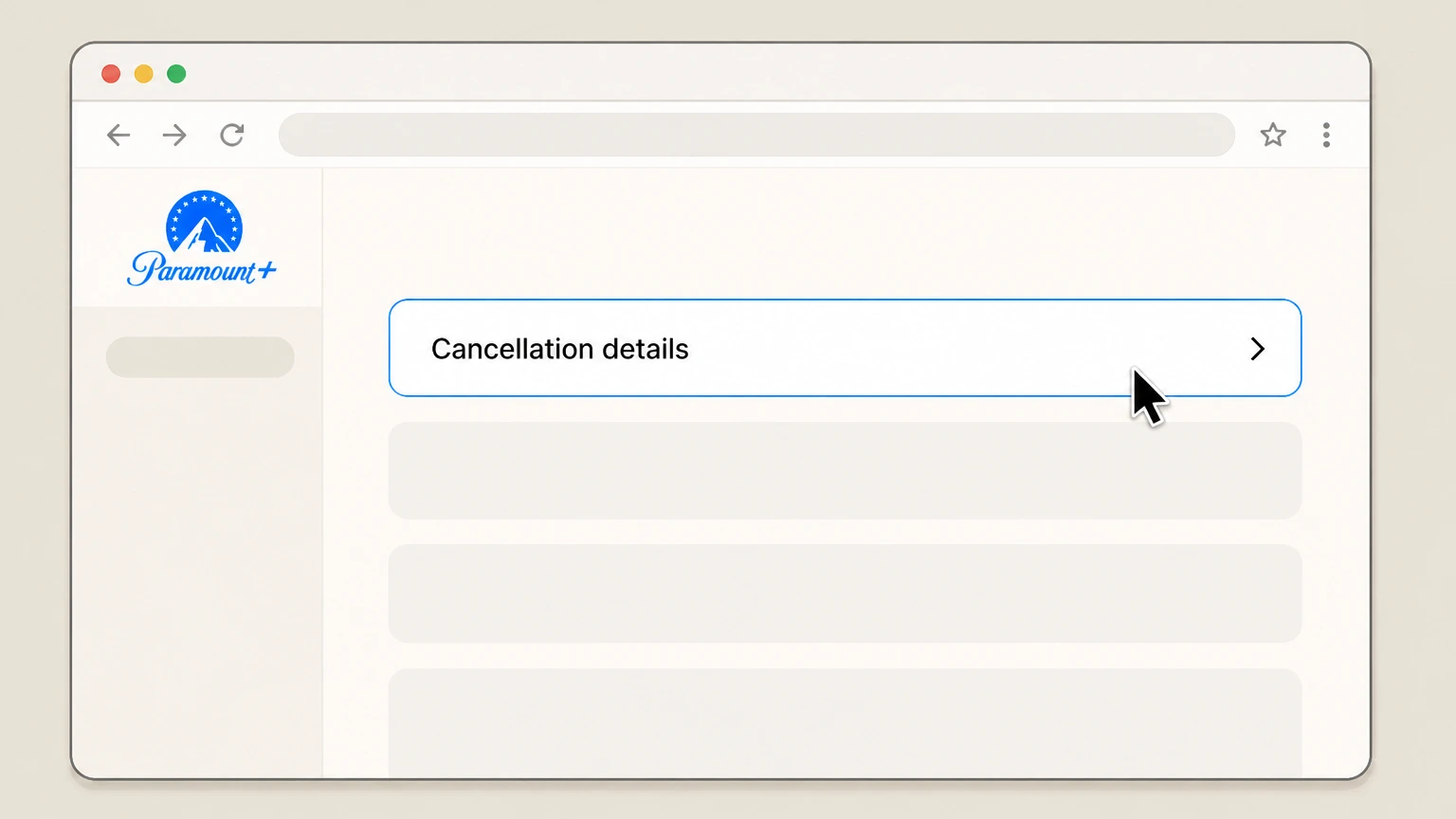 Paramount+ cancel on the provider website: Record the access end date