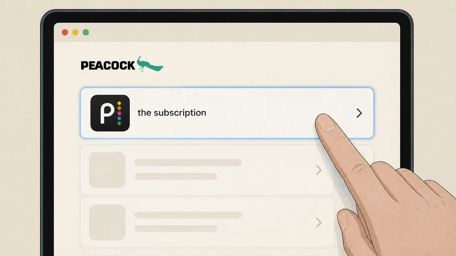 Peacock cancel an amazon-billed subscription: Find the subscription