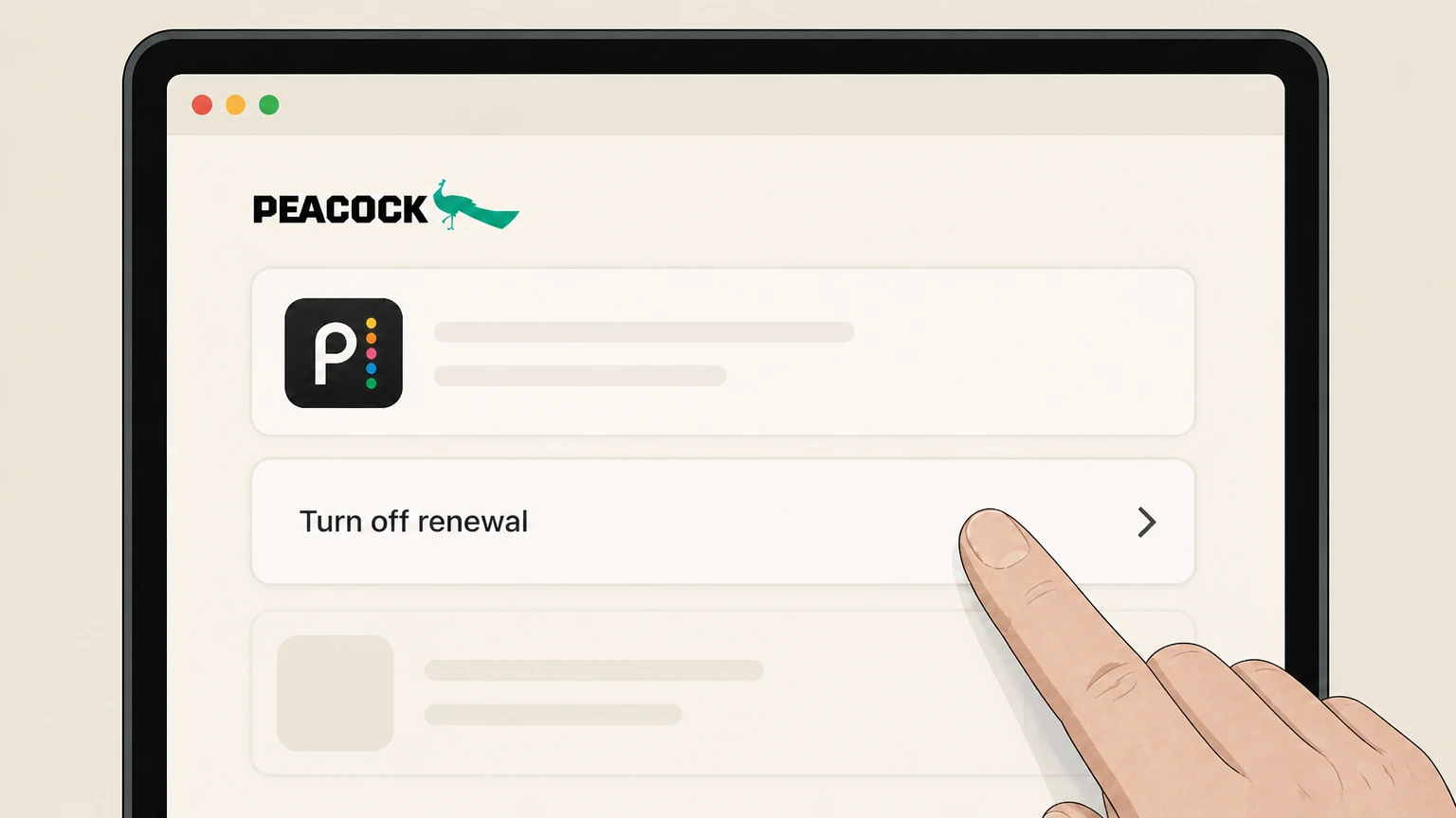 Peacock cancel an amazon-billed subscription: Turn off renewal
