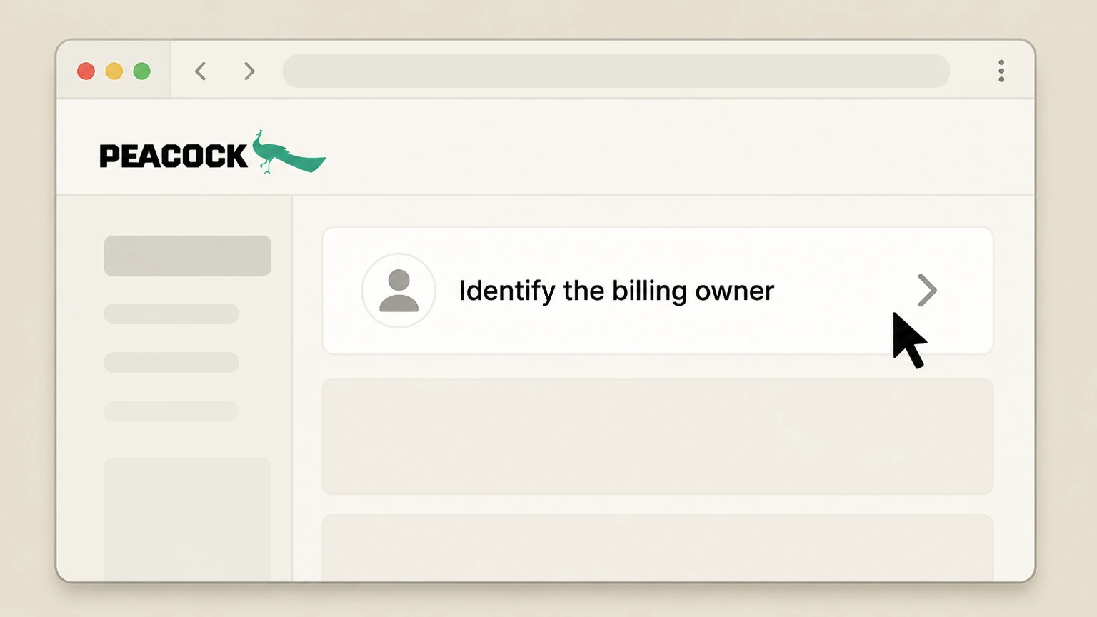 Peacock cancel peacock through a third-party billing partner: Identify the billing owner