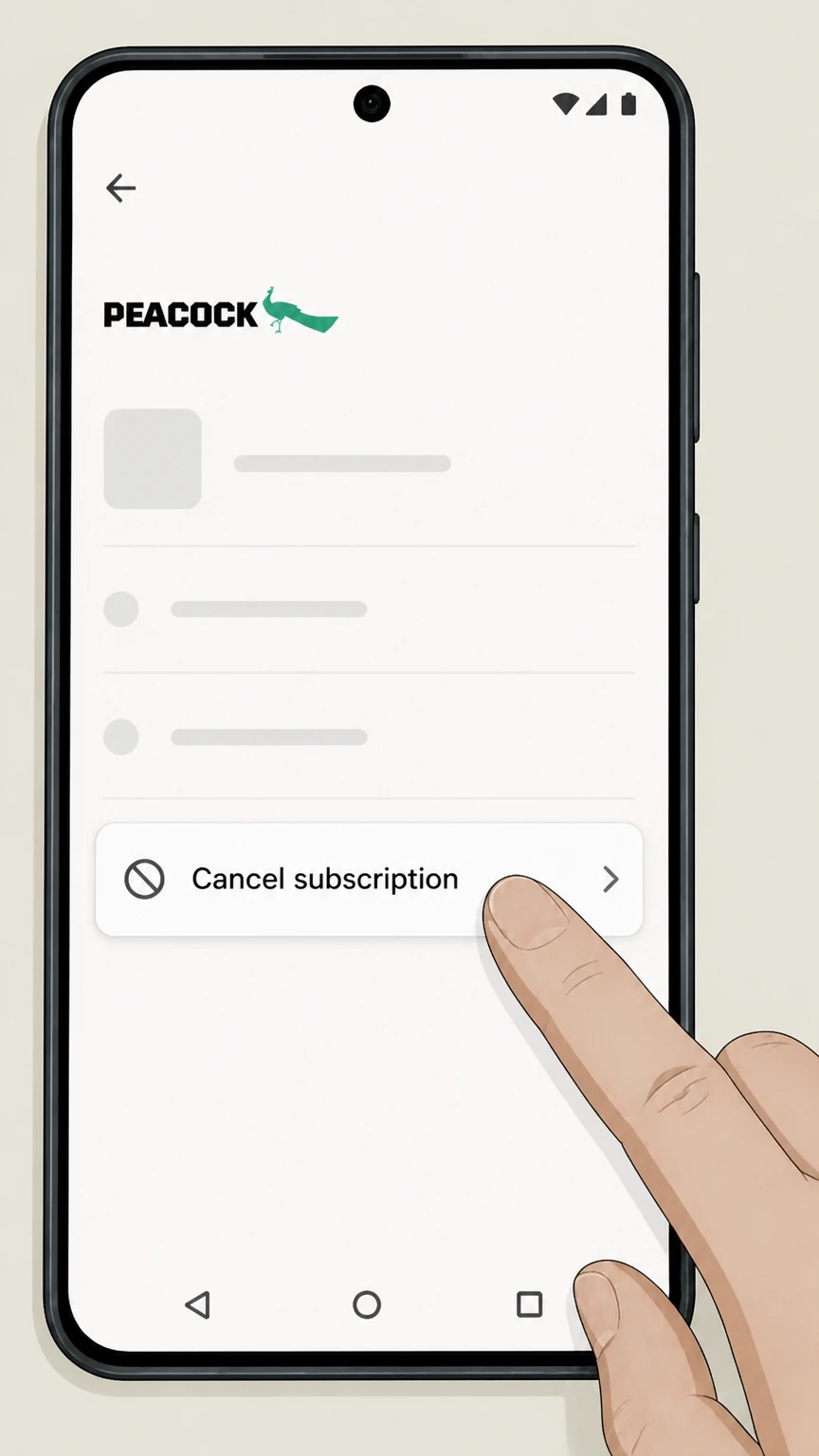 Peacock cancel a google play subscription: Choose Cancel subscription