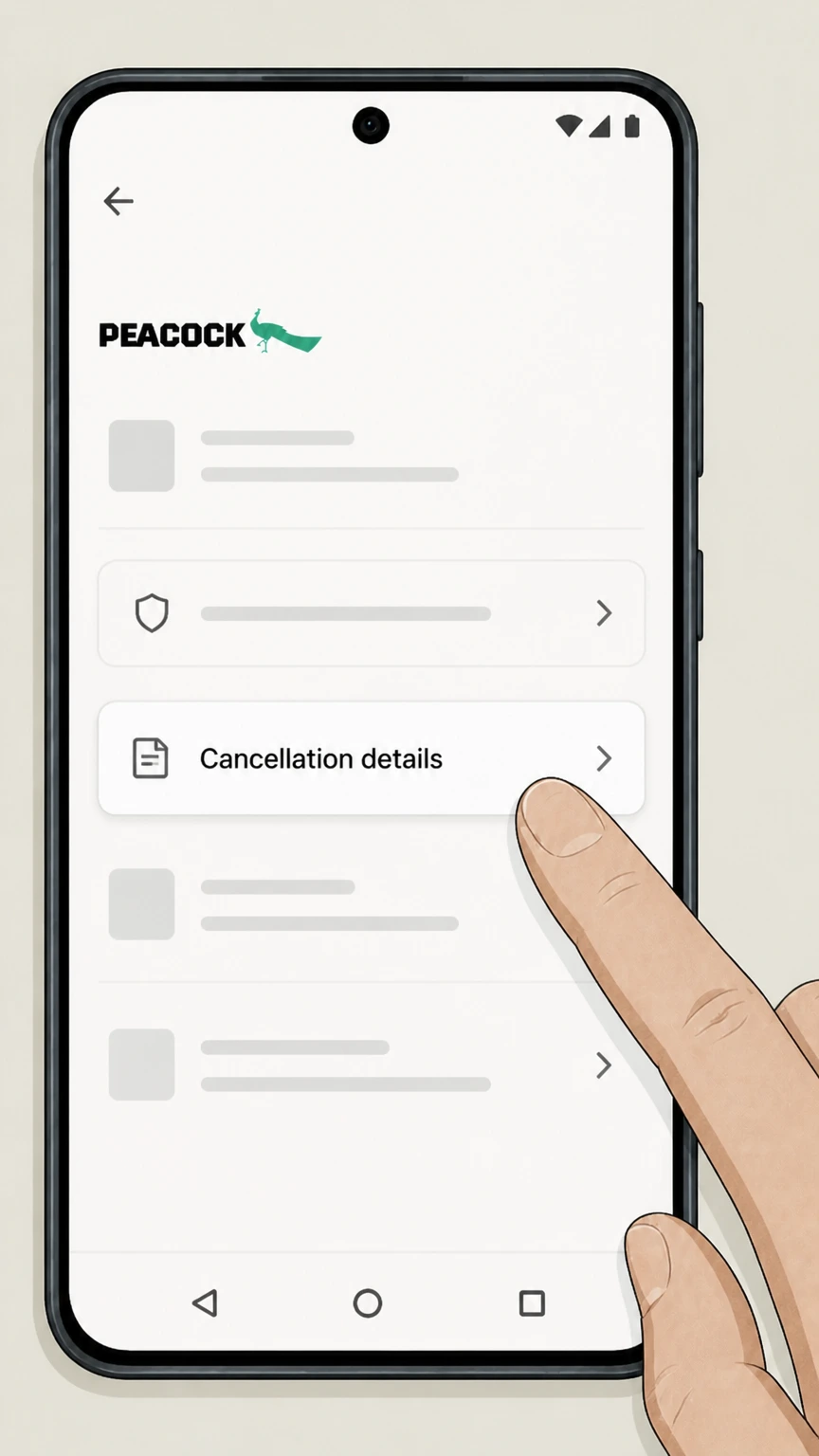 Peacock cancel a google play subscription: Save the expiration date