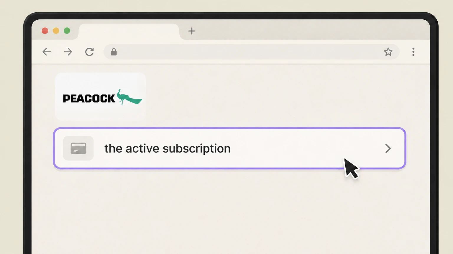 Peacock cancel a roku-billed subscription: Find the active subscription