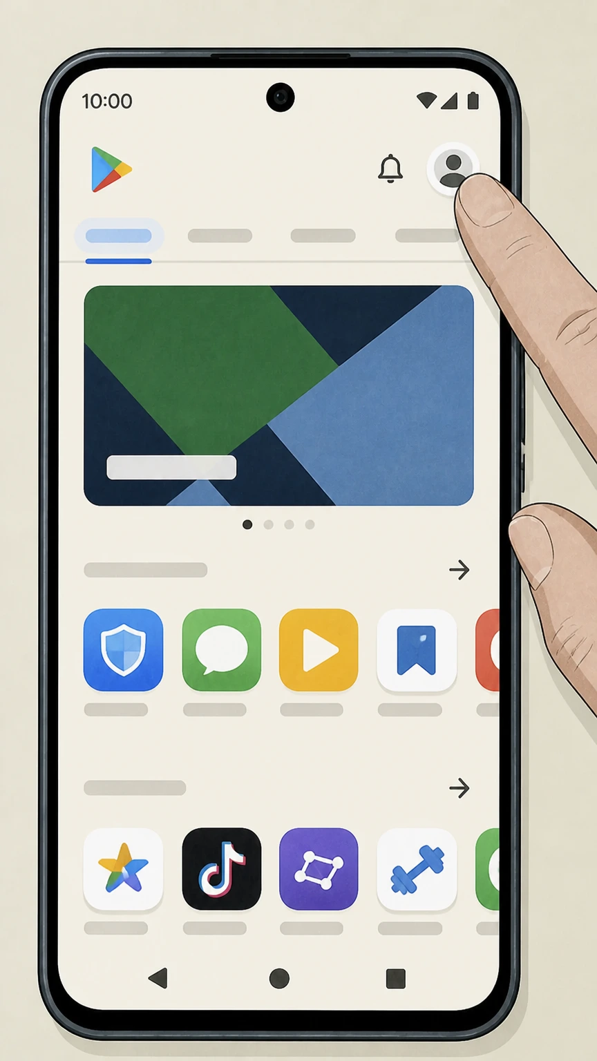 People Android (Google Play billing) cancellation: Tap your profile icon