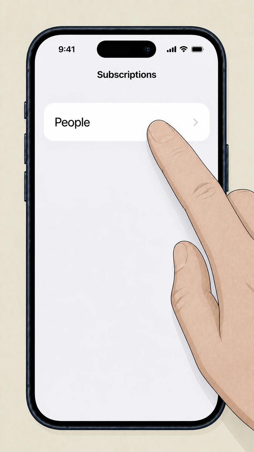 People iPhone or iPad (Apple billing) cancellation: Select People