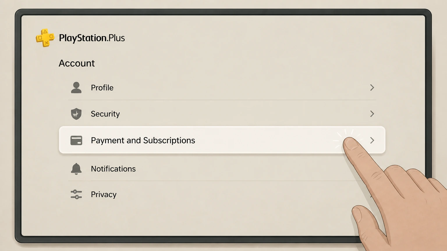 PlayStation Plus playstation cancellation: Open Payment and Subscriptions