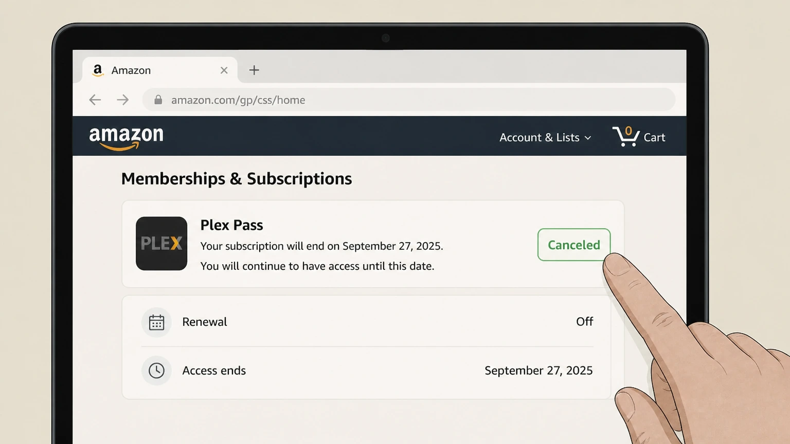 Plex Pass amazon cancellation: Review the end date