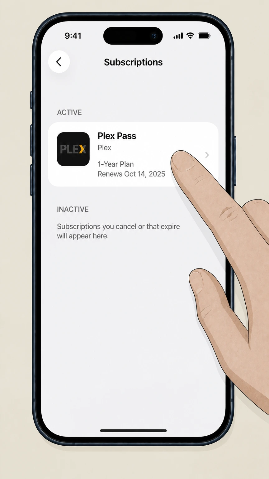 Plex Pass ios cancellation: Choose Plex Pass