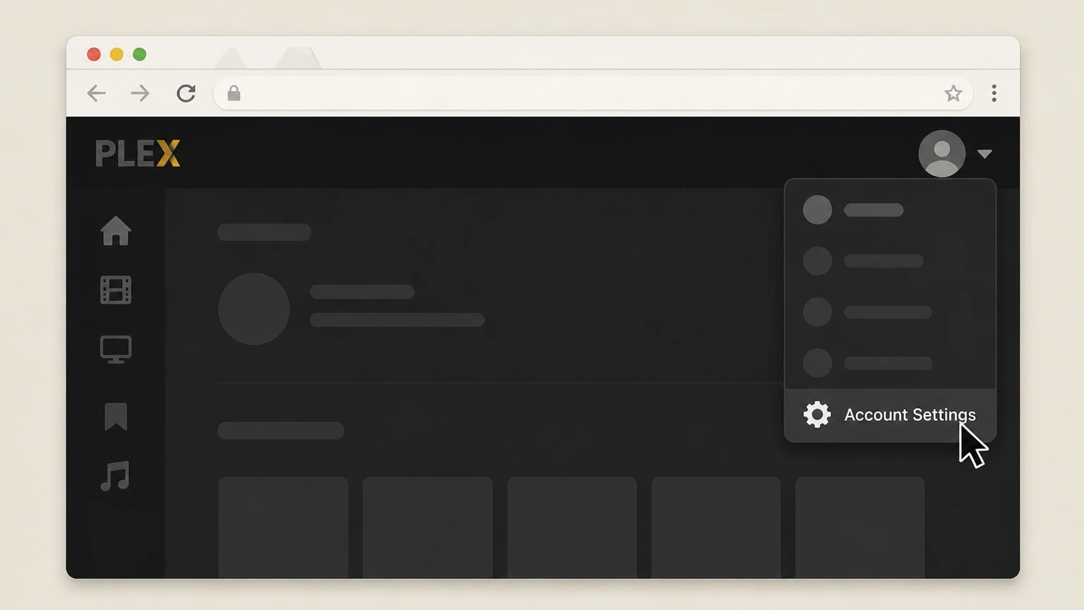 Plex Pass Plex Web App (Plex-billed Plex Pass): Open your Account settings