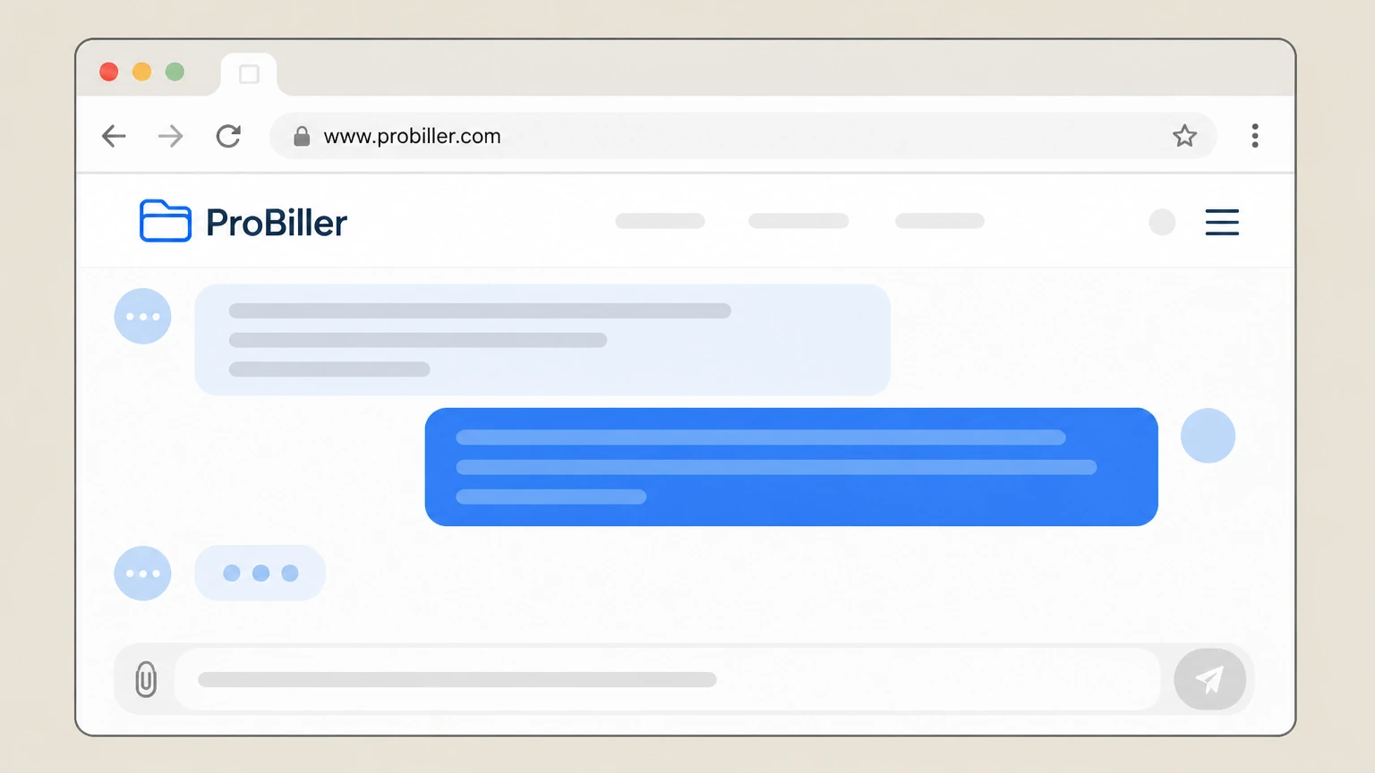ProBiller Web live chat via ProBiller site cancellation: Provide your billing and account details